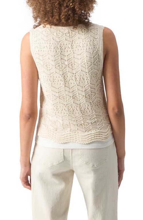 SANCTUARY SANCTUARY FLOW WITH IT OPEN STITCH LAYERED SWEATER TANK 