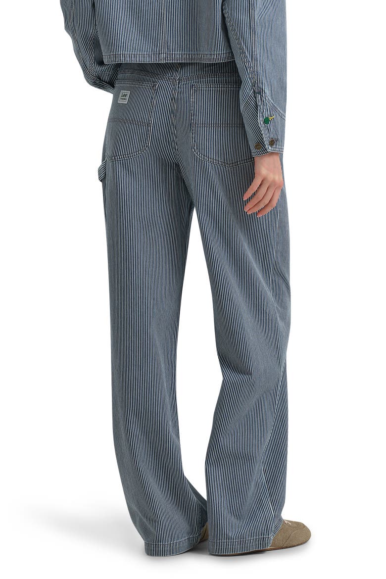 x Crayola Carpenter High Rise Straight Leg Jeans, Alternate, color, RAILROAD STRIPE