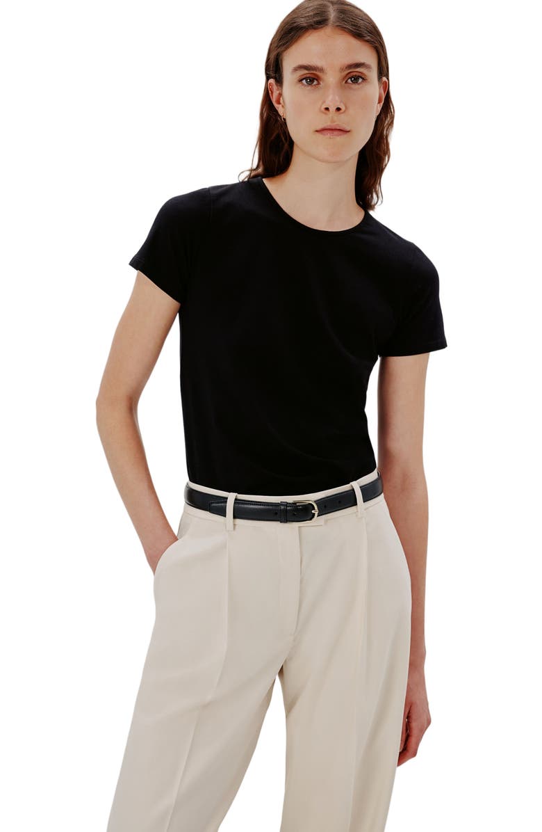 Another Tomorrow FITTED TEE, Alternate, color, Black