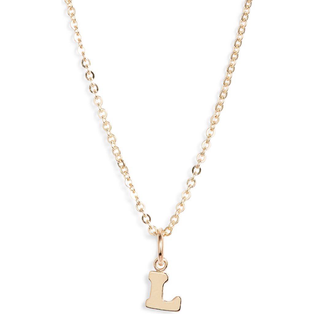 Nashelle Initial Pendant Necklace In Gold Fill - L