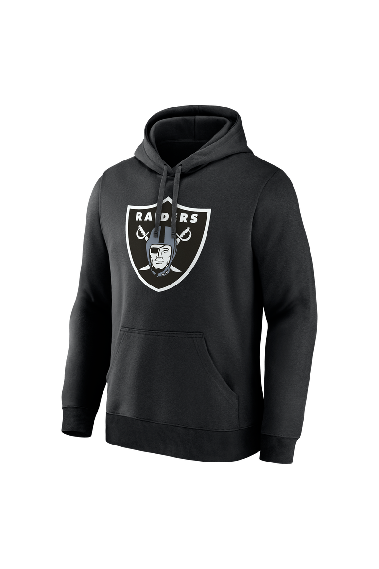 Men's Logo Athletic Black Las Vegas Raiders Primary Logo Hoodie, Alternate, color, Black