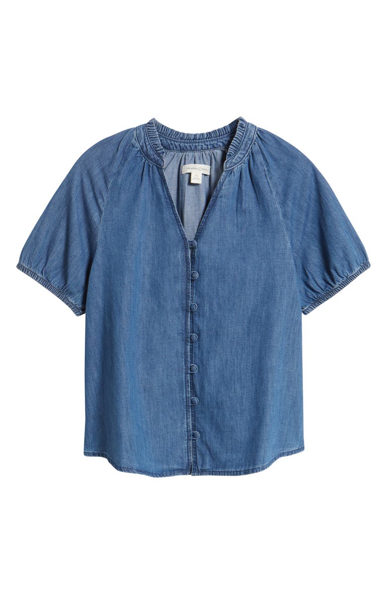 Treasure & Bond V-Neck Chambray Top, Alternate, color, Medium Wash