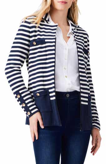 NIC+ZOE City Charm Stripe Sweater Jacket