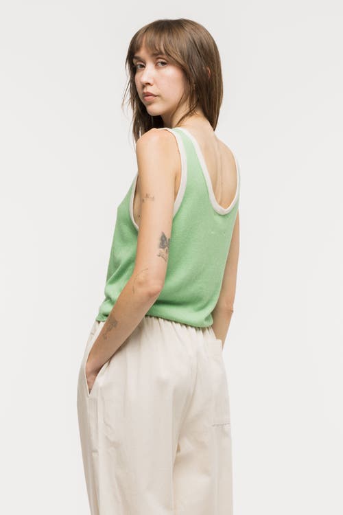 Toit Volant Kaya Knit Tank Top In Green