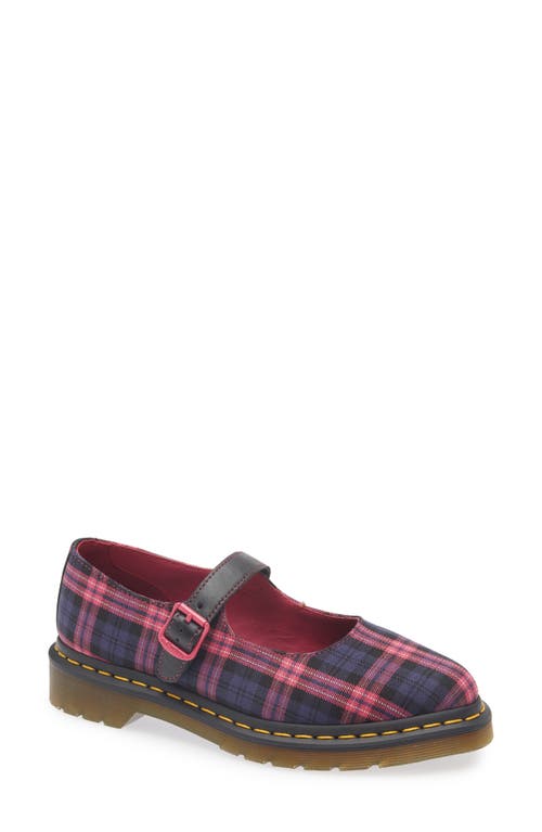 Dr. Martens' Elphie Mary Jane Tartan Shoes In Multi