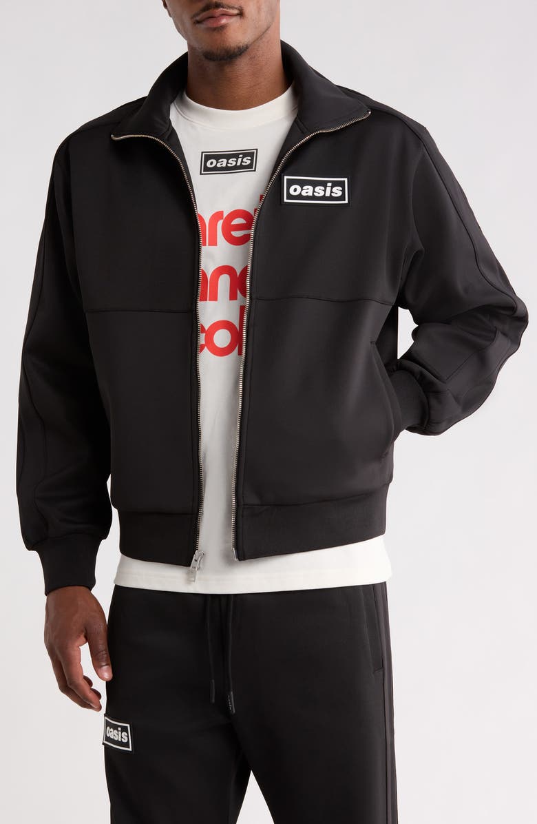 PLEASURES Forever Track Jacket, Main, color, Black