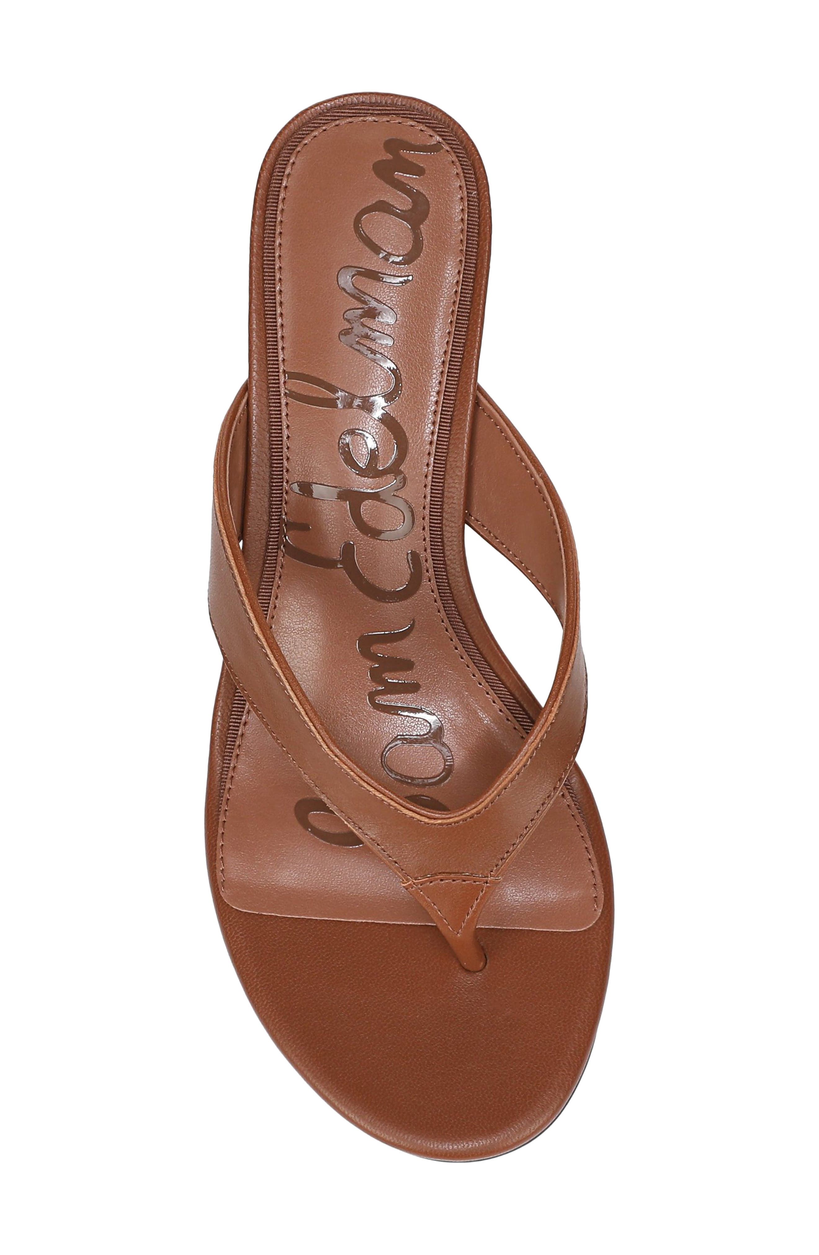 Sam Edelman Amie Kitten Heel Flip Flop, Alternate, color, Rich Cognac