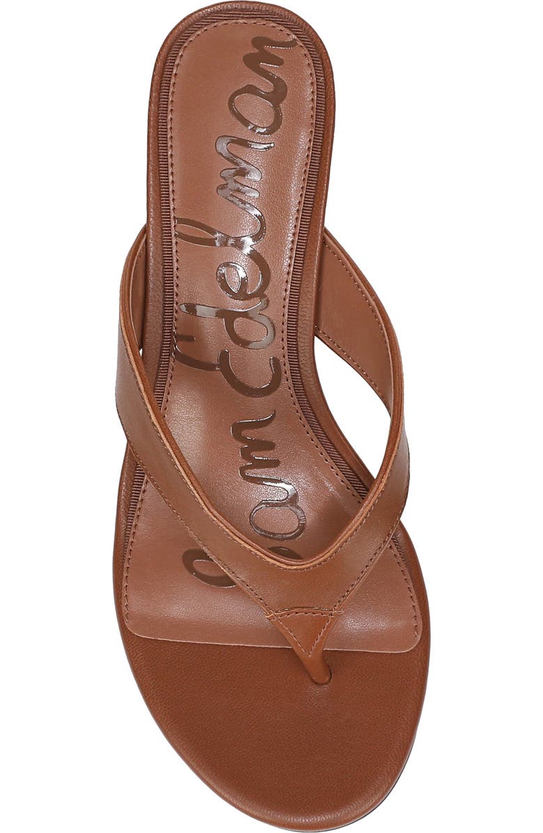 Sam Edelman Amie Kitten Heel Flip Flop, Alternate, color, Rich Cognac