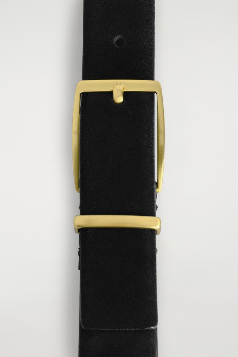 Classic Suede Belt, Alternate, color, BLACK