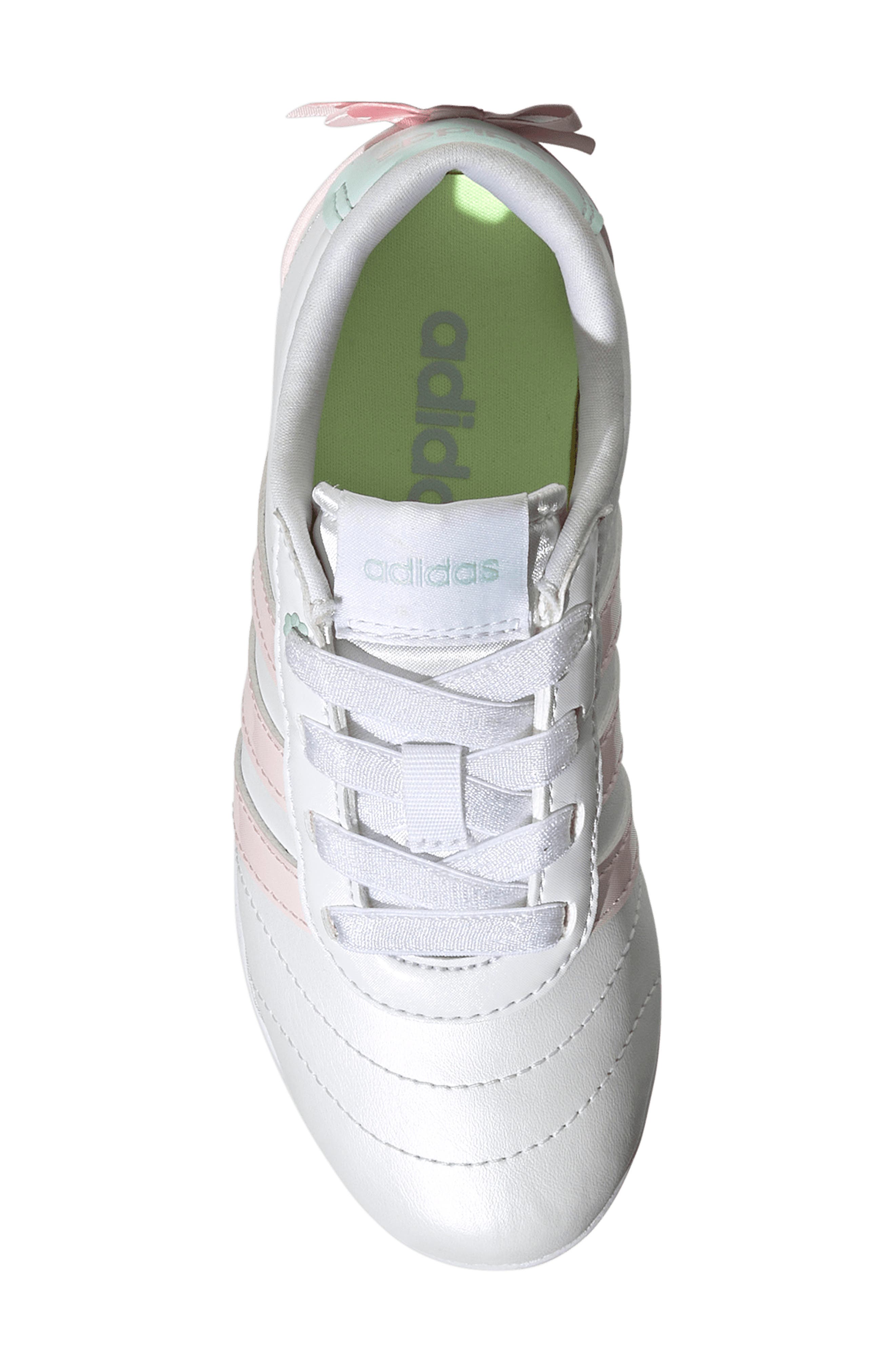 adidas Kids' Grand Court Lo Sneaker, Alternate, color, White/ Pink/ Halo Mint