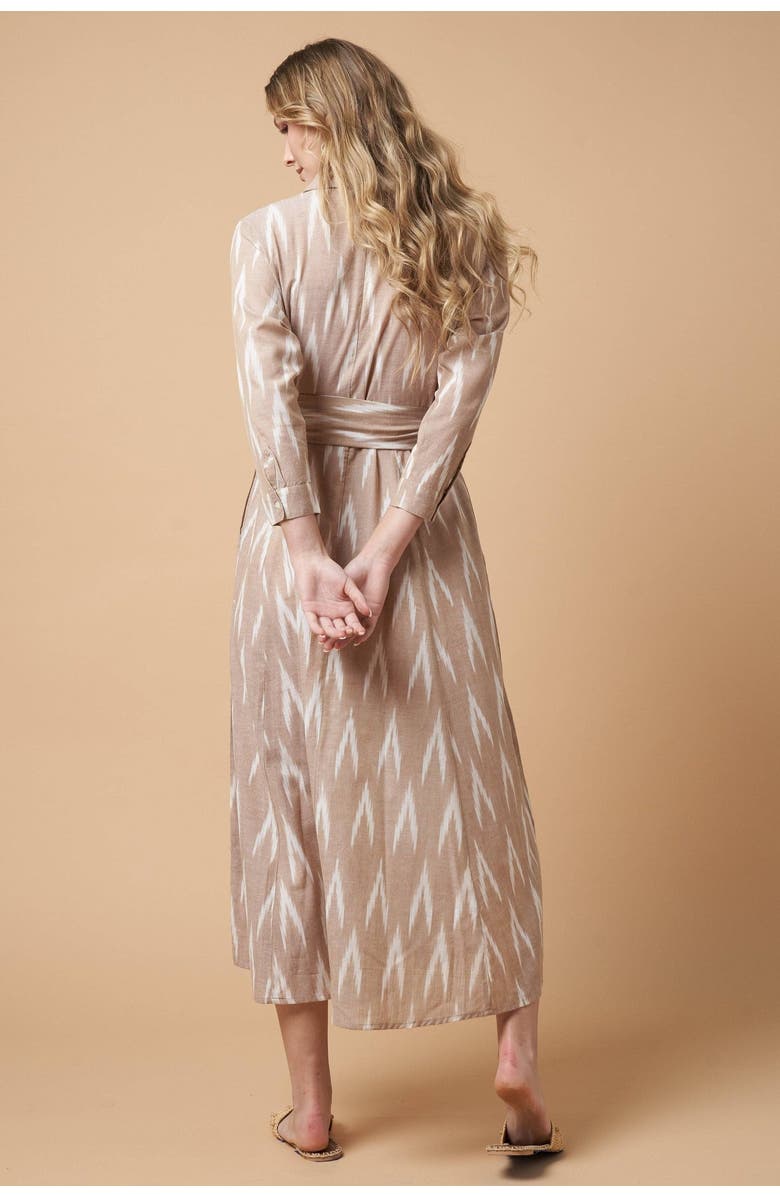 GUADALUPE DESIGN Luciana Ikat Dress, Alternate, color, Beige