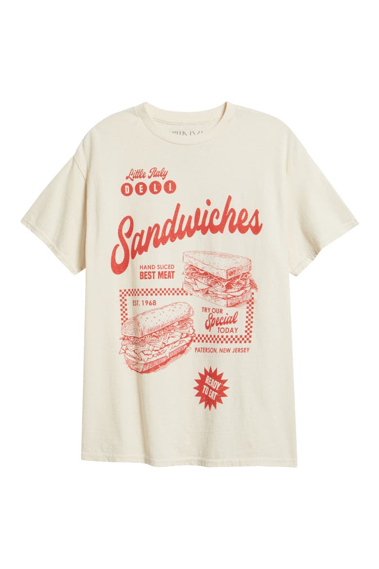 Sandwiches Cotton Graphic T-Shirt, Alternate, color, MARSHMALLOW