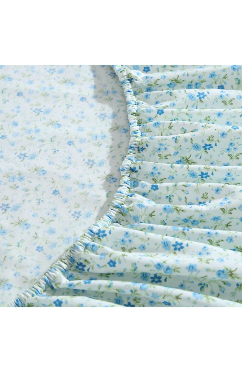 Laura Ashley Evie 200 Thread Count Cotton Percale Sheet Set, Alternate, color, Blue