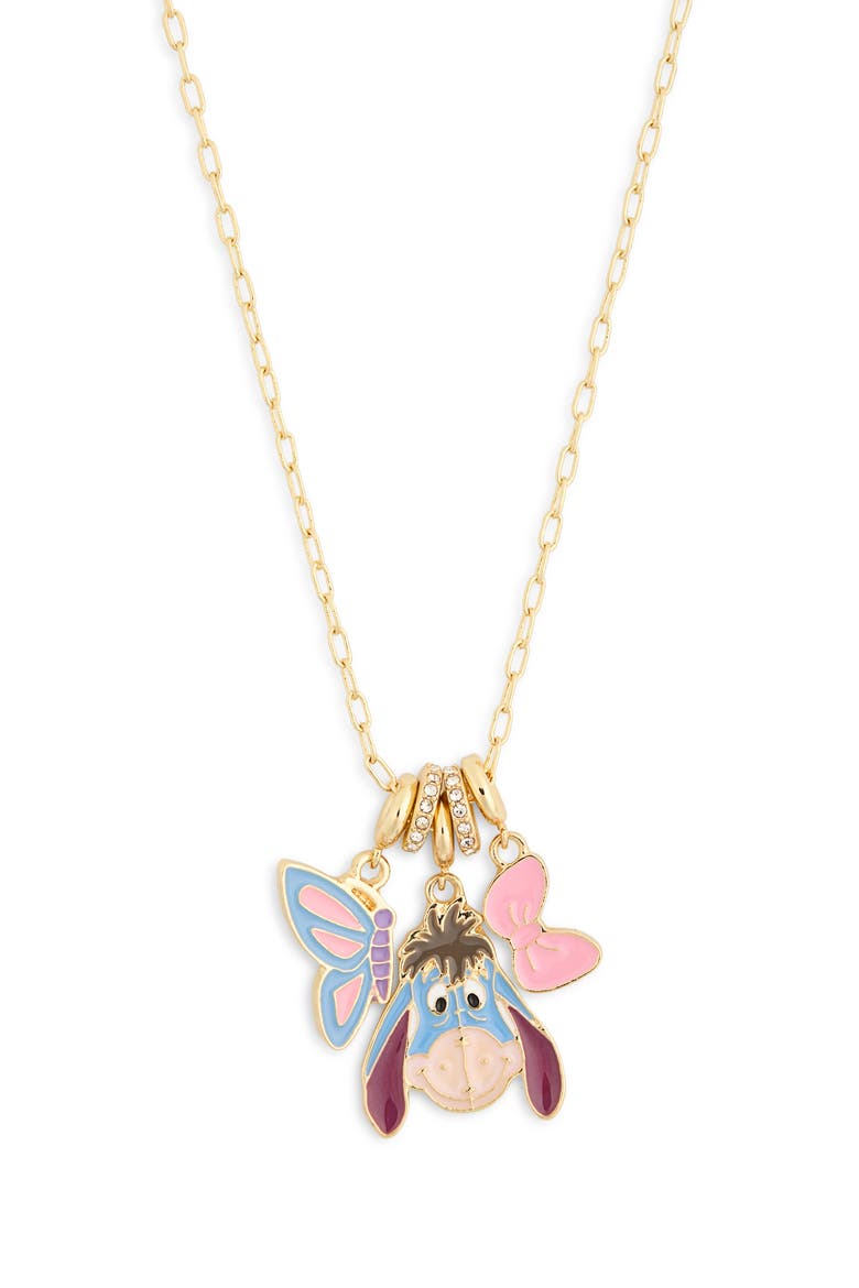 x Disney® Eeyore Spring Cluster Necklace, Alternate, color, GOLD MULTI