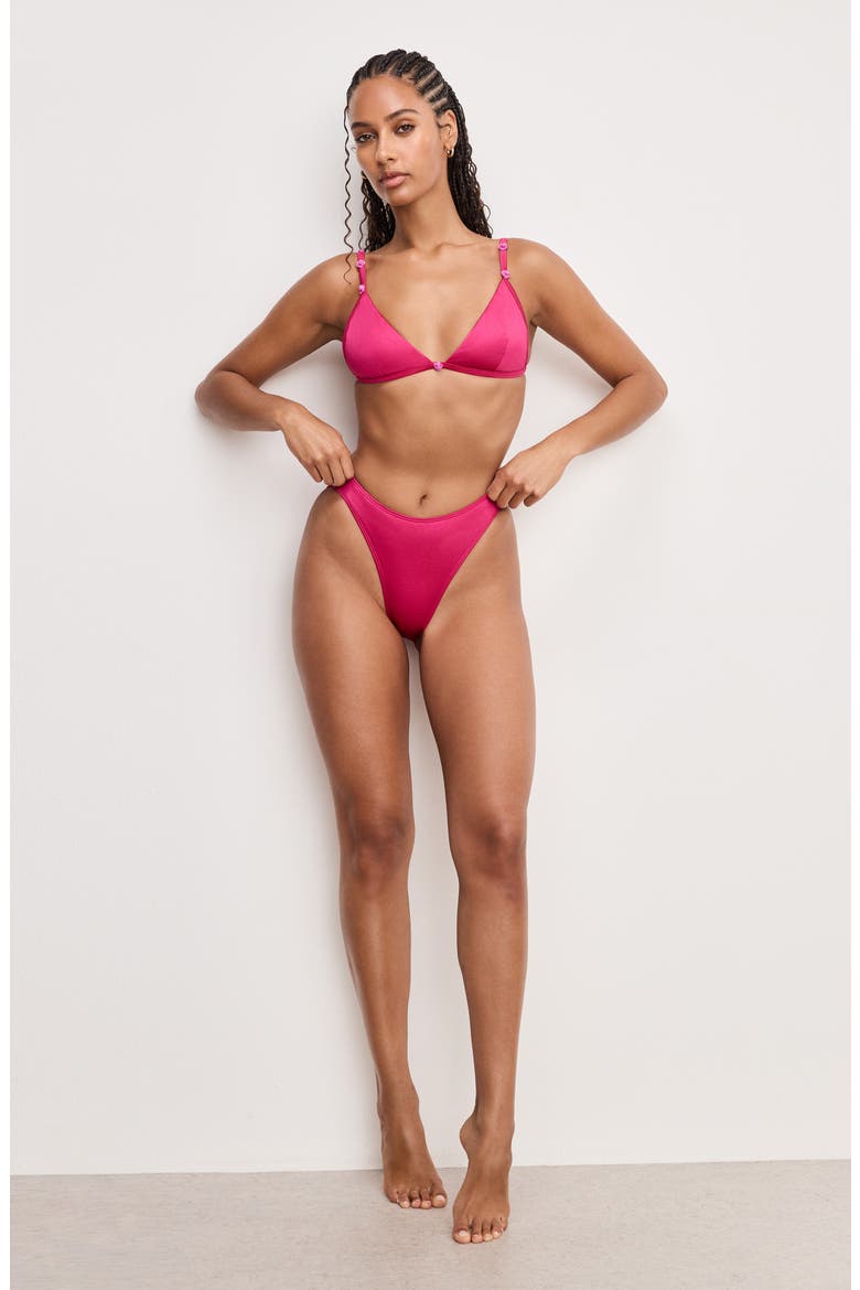 Satin Better Bikini Bottoms, Alternate, color, FUSCHIA002