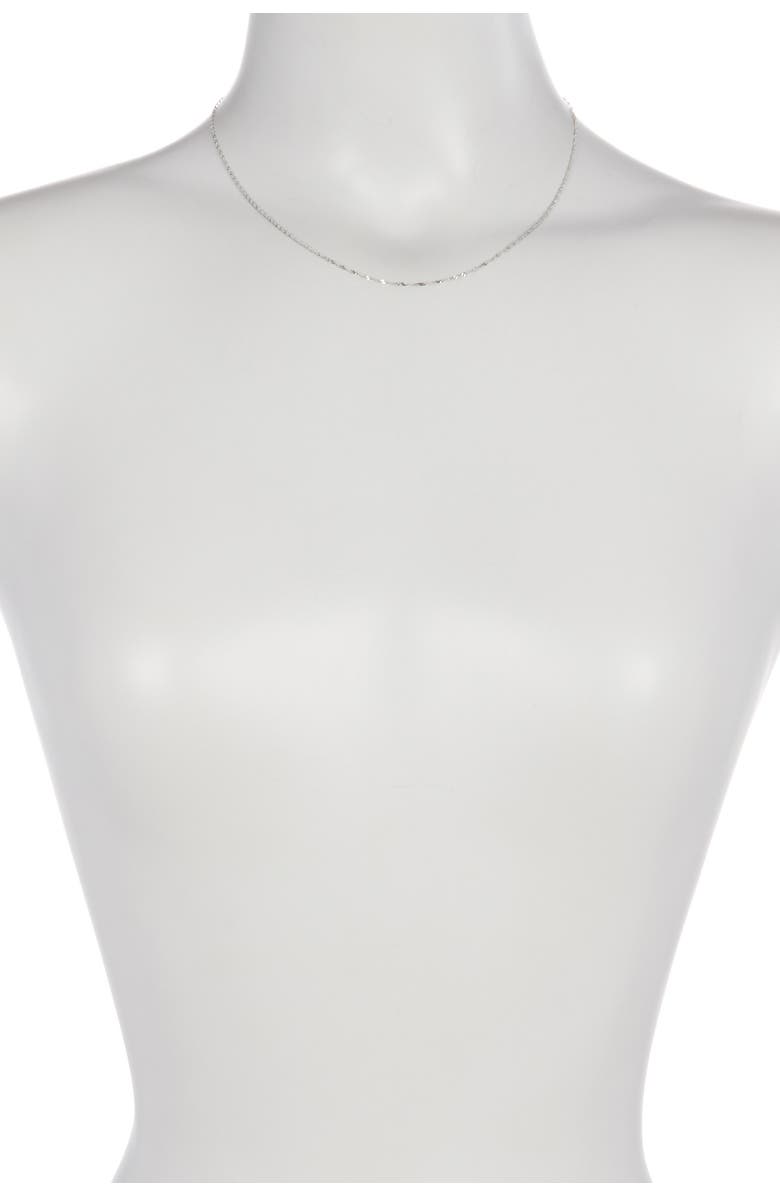 KARAT RUSH 14K White Gold Diamond-Cut 18" Singapore Chain Necklace, Alternate, color,