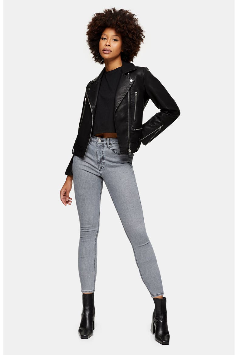 New Grey Jamie High Waist Crop Skinny Jeans, Alternate, color, GREY