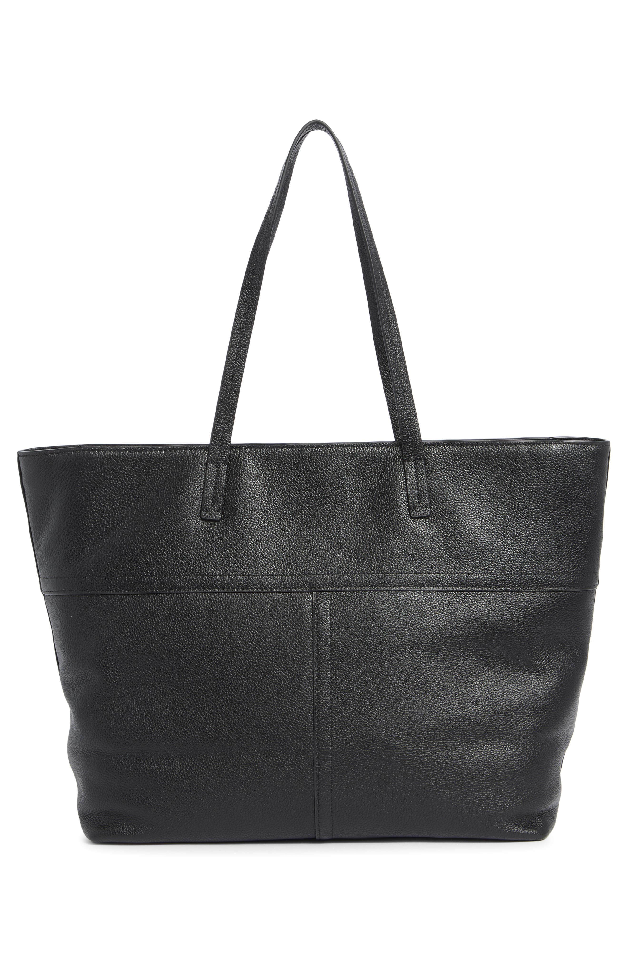 rag & bone Bryant Leather Tote Bag, Alternate, color, Black