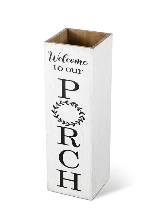 24"H Double Sided Solid Wood Boxed Welcome or Porch Sign