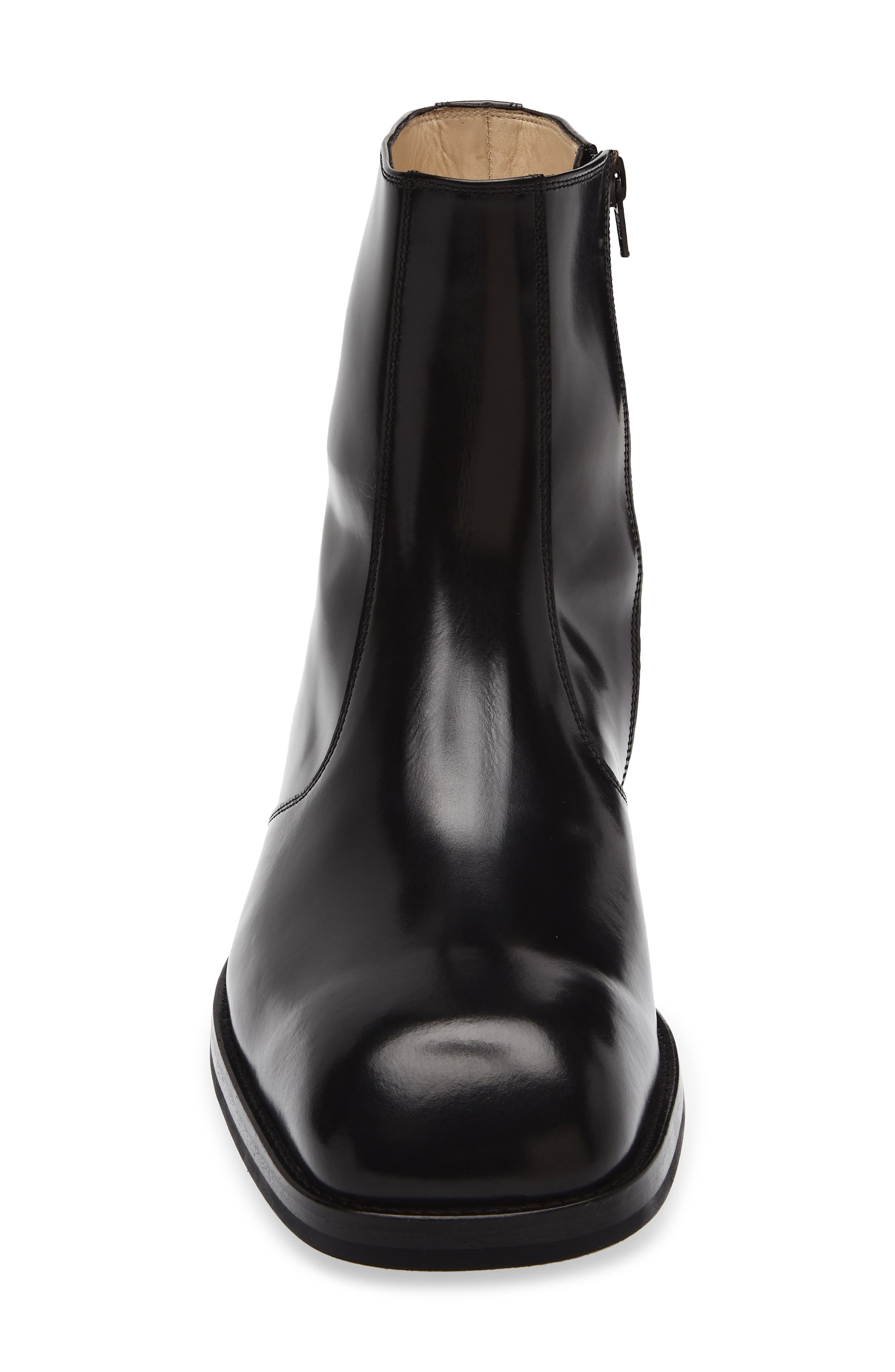 Lemaire Zipped Ankle Boot, Alternate, color, Black