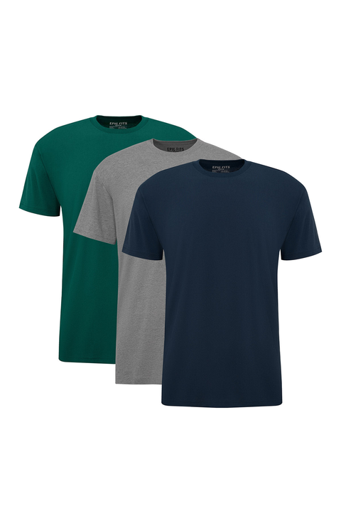 Crew Neck T-Shirts (3 Pack)