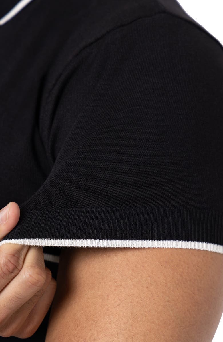 XRAY V-Neck Polo Sweater, Alternate, color, Black