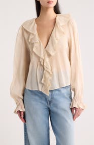A.REN Floriane Ruffle Pintuck Top