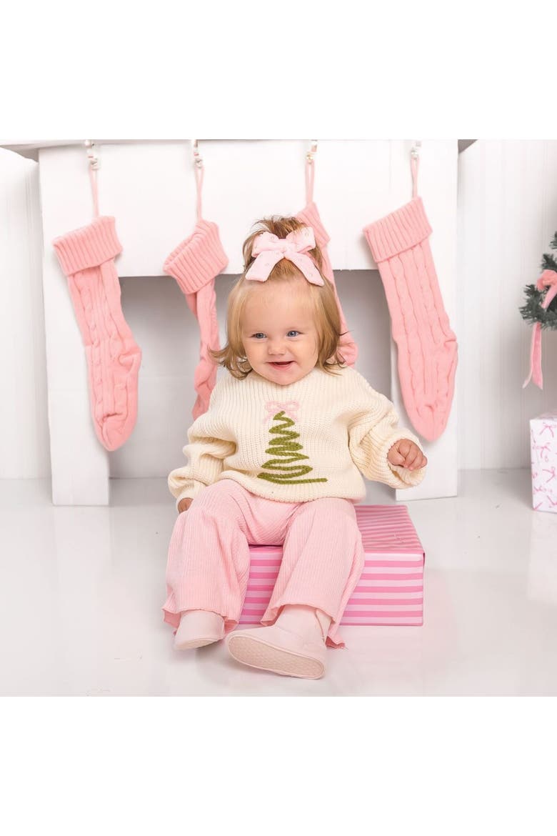 Christmas Tree Knit Sweater, Alternate, color, Natural