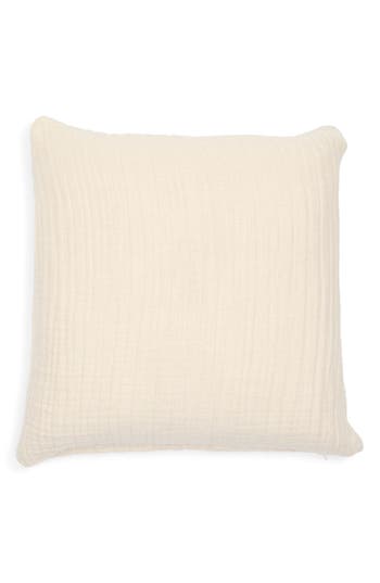 Parachute Cloud Gauze Organic Cotton & Linen Blend Pillow Cover In Brown