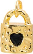 BY ADINA EDEN Black Onyx Heart Lock Charm