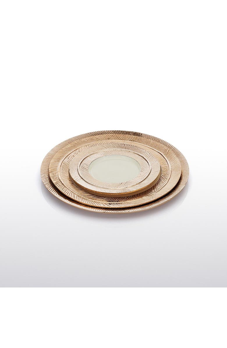 Lunares Feather Plates Gold/Oyster - In Stock - Medium, Alternate, color, 