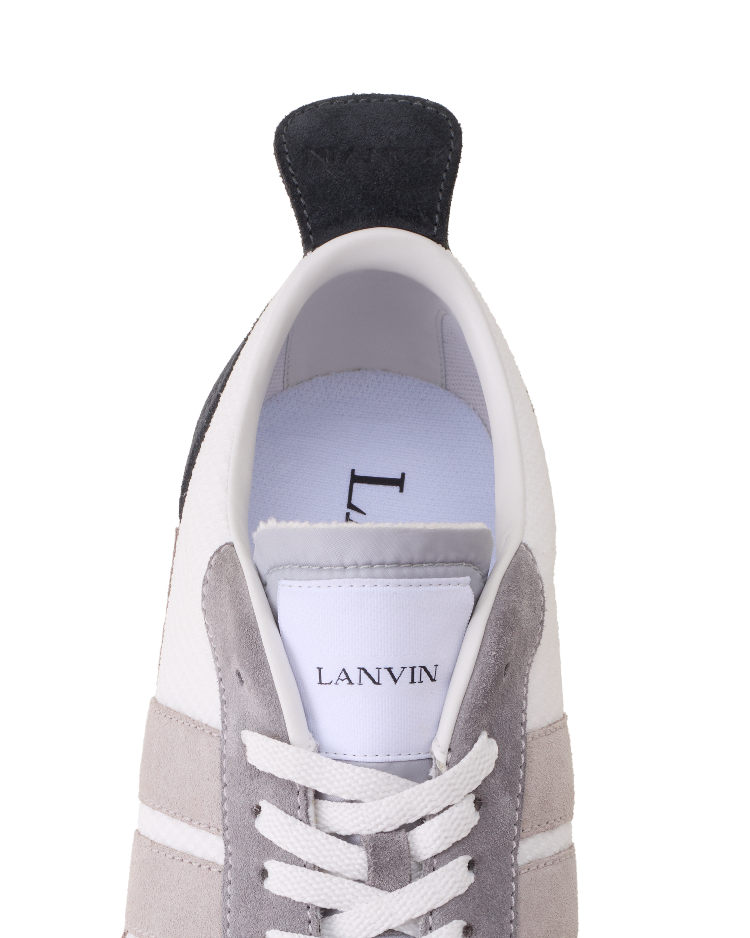 Lanvin Bumpr Sneakers In Mesh And Brushed Suede, Alternate, color, Grey