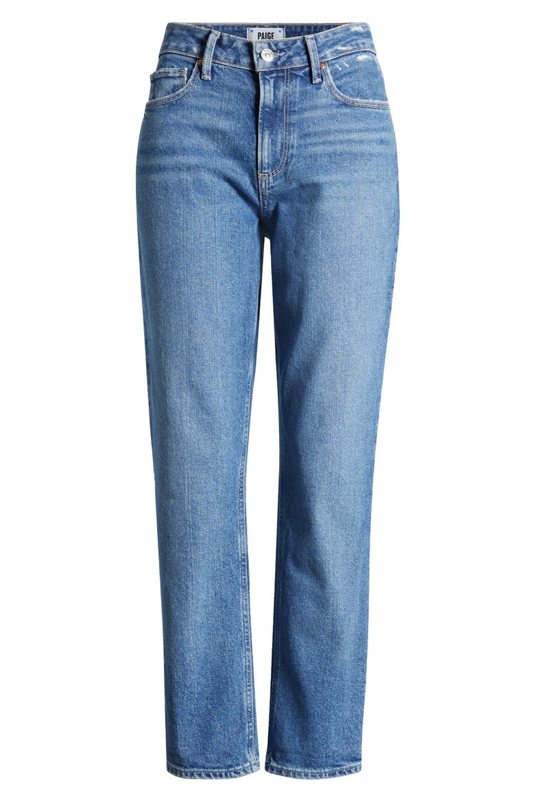 Brigitte Distressed High Waist Crop Boyfriend Jeans, Alternate, color, LECLUB