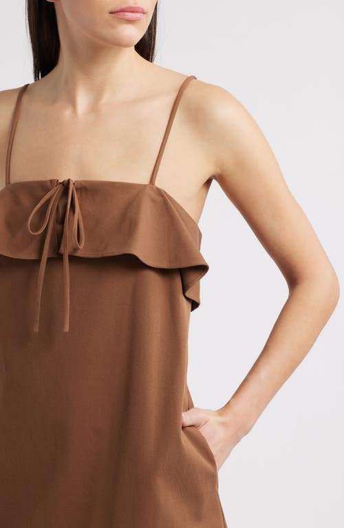 Du Paradis Acacia Minidress In Caramel Brown