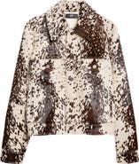 AMIRI Embellished Genuine Calf Hair Trucker Jacket