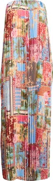 SUGARLIPS Melani Tropical Isabela Pleated Maxi Dress