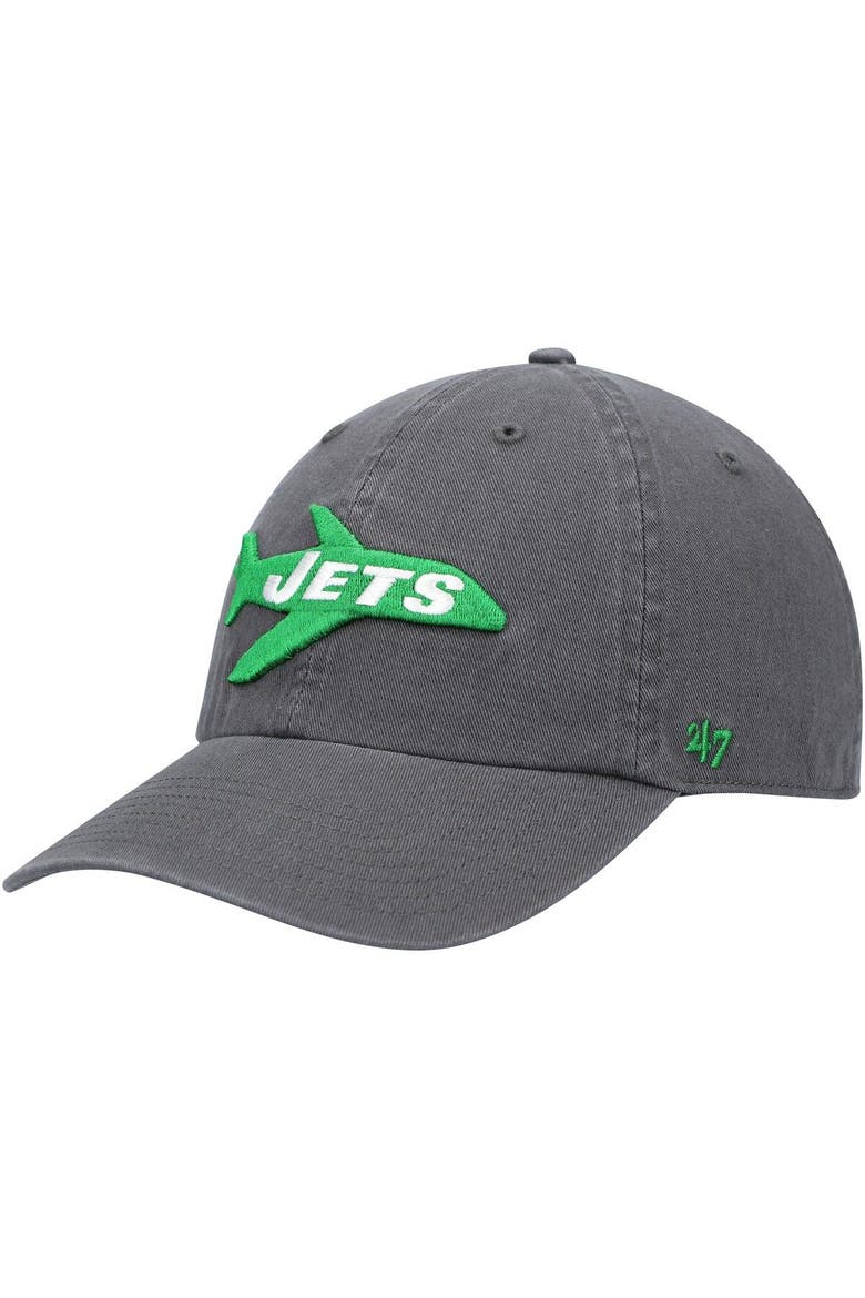 Men's '47 Charcoal New York Jets Clean Up Legacy Adjustable Hat, Main, color, Charcoal