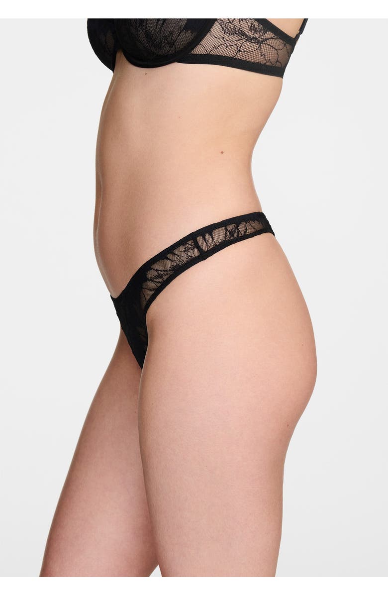 CUUP The Thong- Floral Lace, Alternate, color, Black