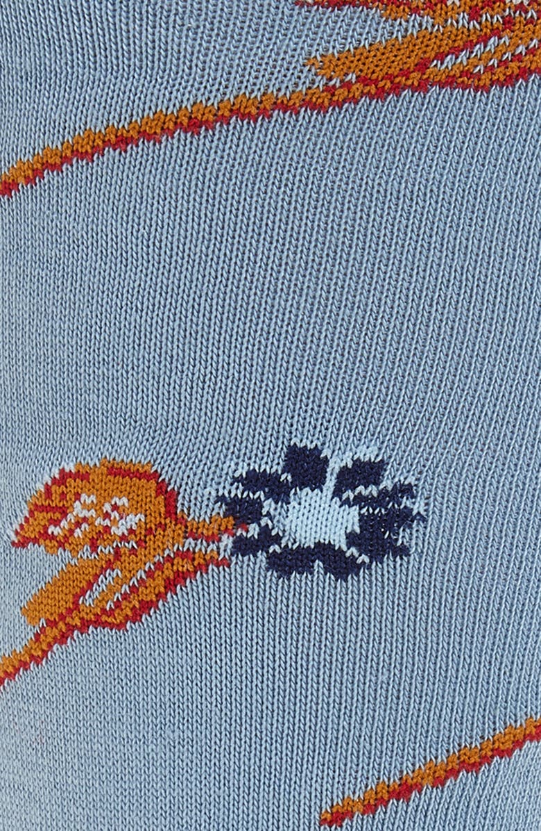 Paul Smith Flower Stem Dress Socks, Alternate, color, Turquoise