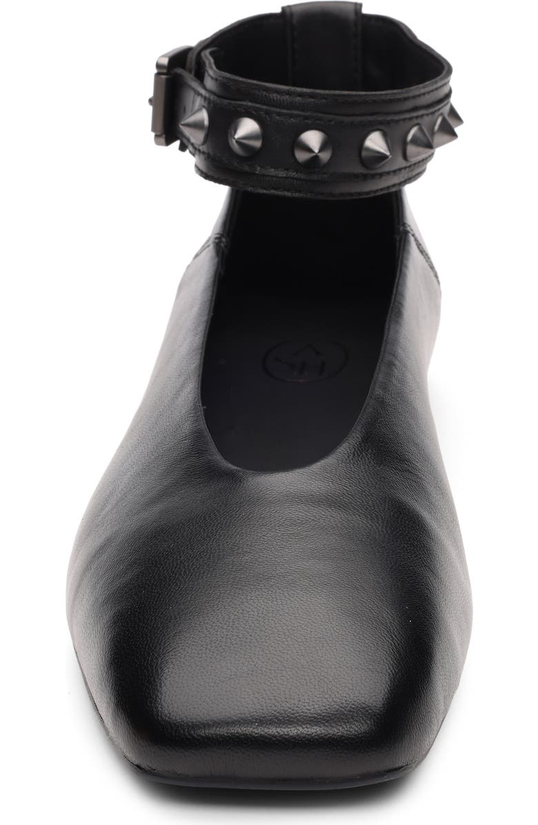 Ash Best Studded Ankle Strap Flat, Alternate, color, Black