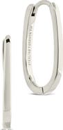 Sterling Forever Zuxana Polished Oval Hoop Drop Earrings