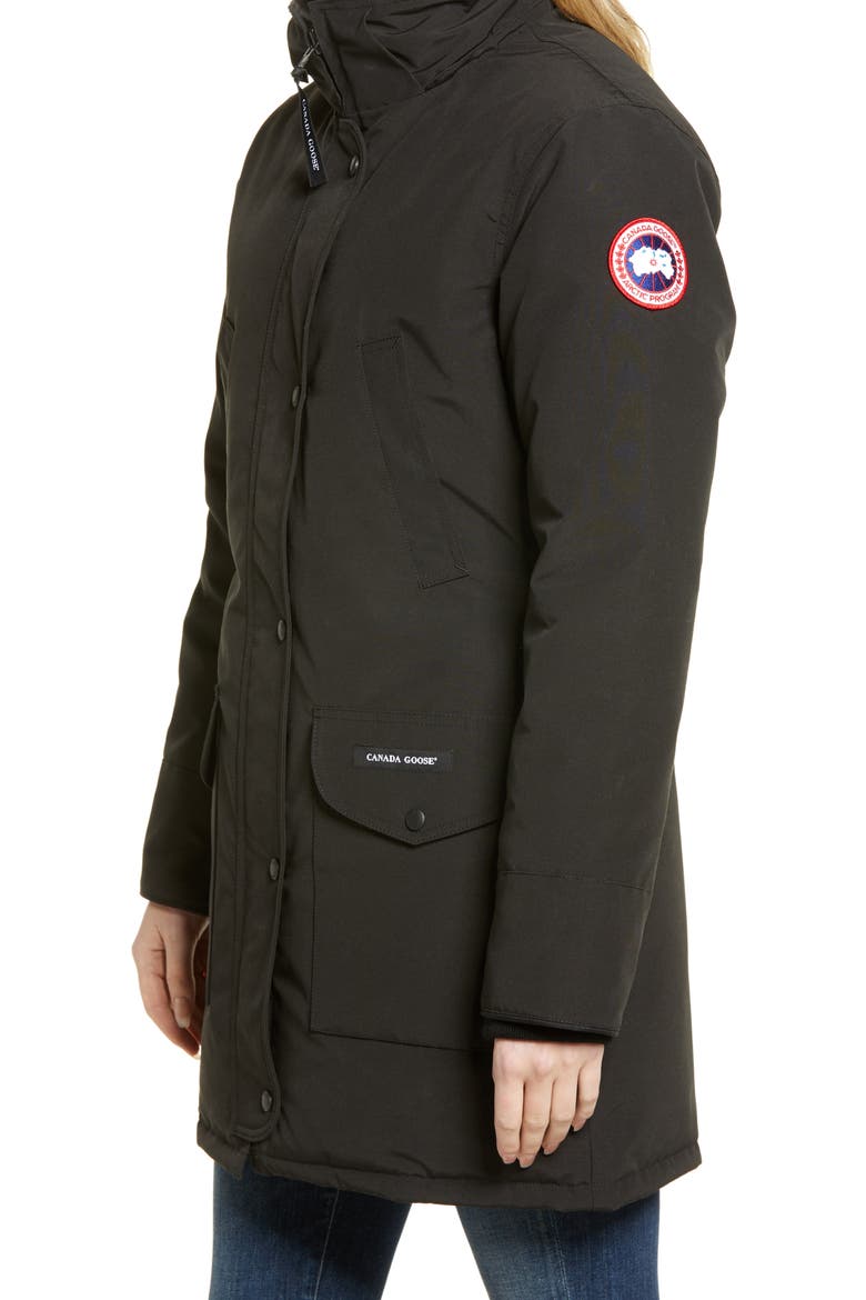 Trillium Hooded Down Parka, Alternate, color, BLACK