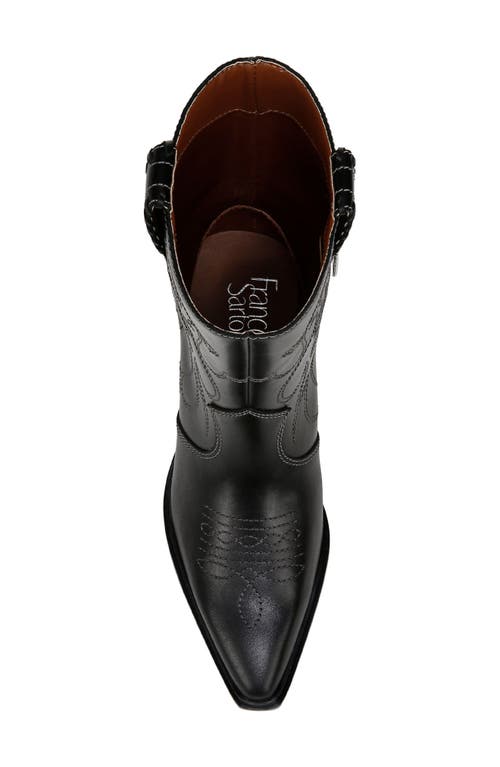 Franco Sarto Bianca Pointed Toe Western Boots In Black
