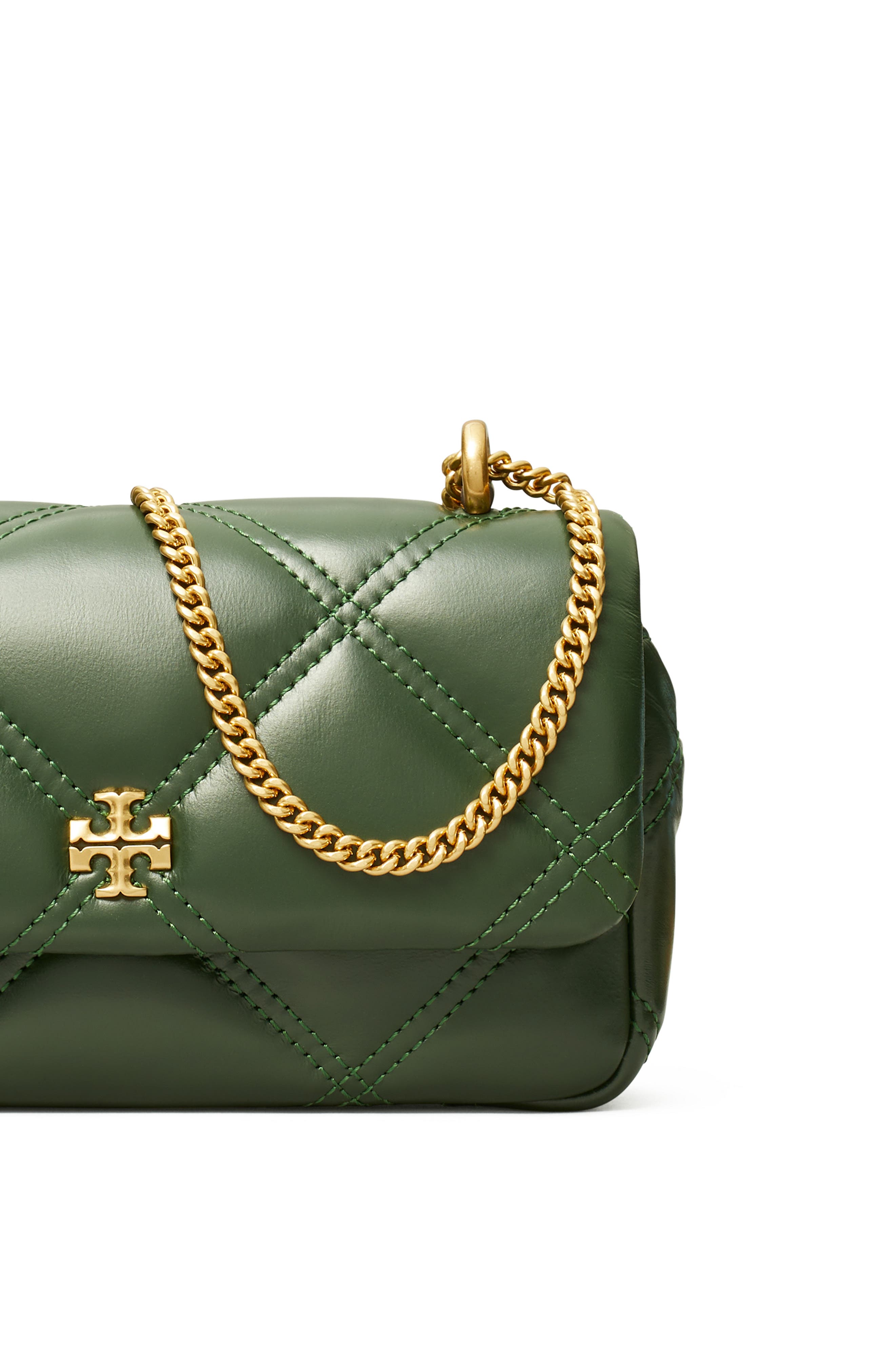 Tory Burch Mini Kira Diamond Quilted Leather Crossbody Bag, Alternate, color, 