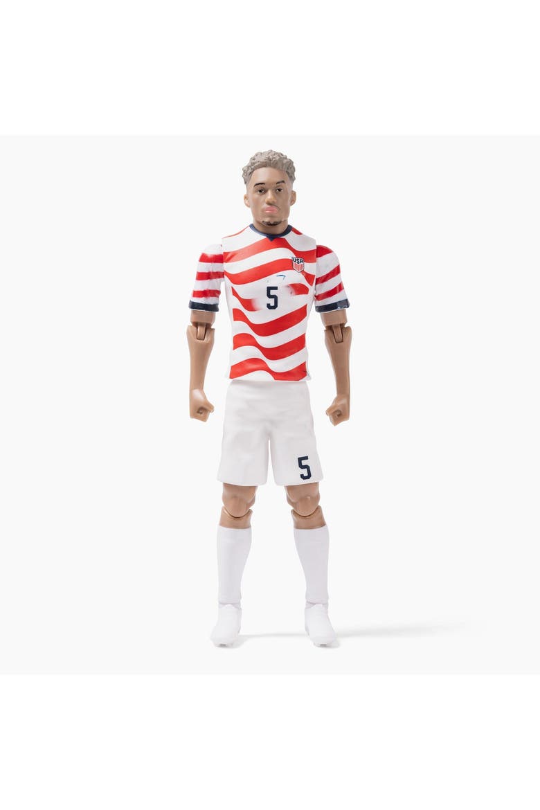 Sockers 2026 USMNT Antonee Robinson Home Jersey 8" Soccer Action Figure, Main, color, Red