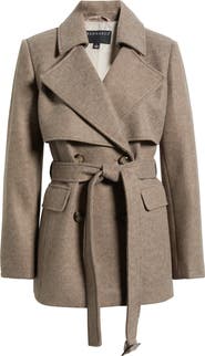 Bernardo Sullivan Double Breasted Belted Coat