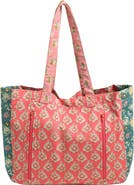 Zsa Zsa Zsu Rajpath Block Printed 100% Cotton Bag 16.5" Artisan Bag