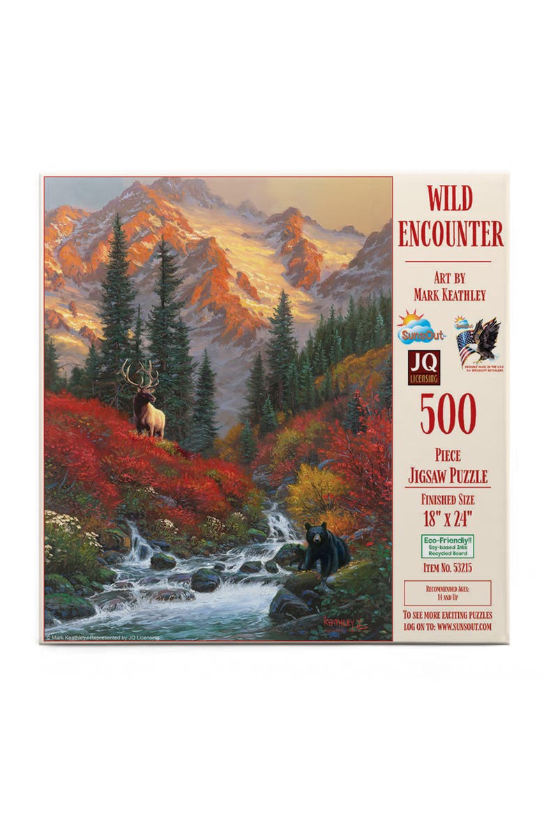 Wild Encounter 500 piece Jigsaw Puzzle for Adults, Alternate, color, Multicolor