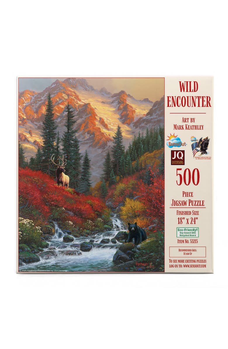 Sunsout Wild Encounter 500 piece Jigsaw Puzzle for Adults, Alternate, color, Multicolor
