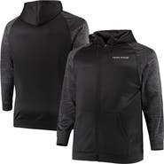 COLOSSEUM Men's Colosseum Black Penn State Nittany Lions Big & Tall Blackout Raglan Full-Zip Hoodie